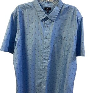 George Men's Light Blue Short Sleeve Button-Up Shirt Sz 2XL NWOT
